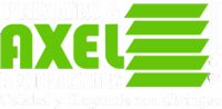 logo persianas axel blanco
